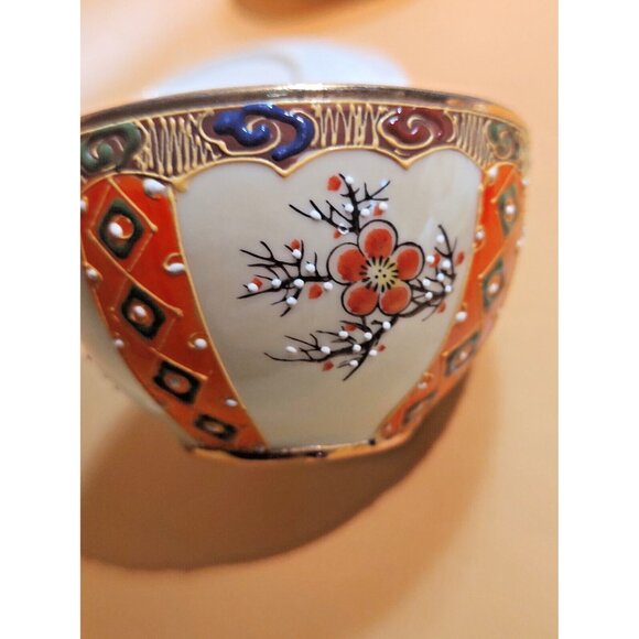 Antique Egg Shell Porcelain Hand Painted Lusterware Cup & Saucer Set RS Japan - Picture 11 of 16